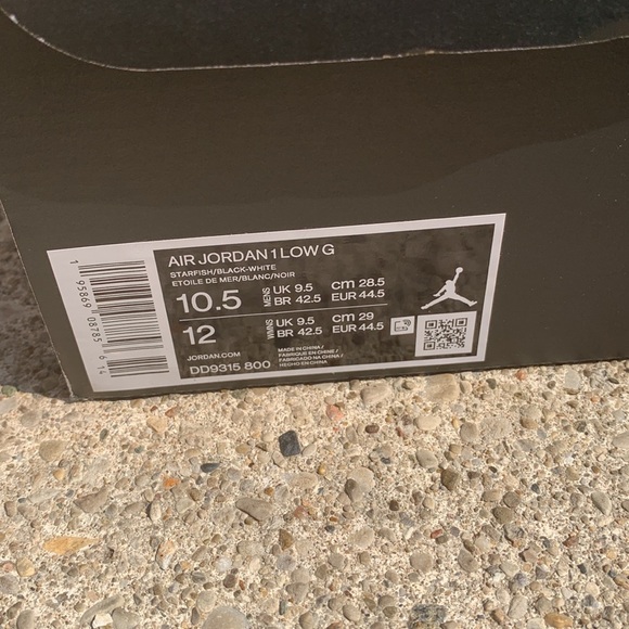 Brandnew Jordan 1 Low Golf “Starfish” Size 10.5 Men 12 W - Picture 11 of 12